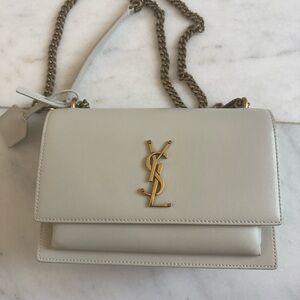 Yves Saint Laurent cream sunset bag medium